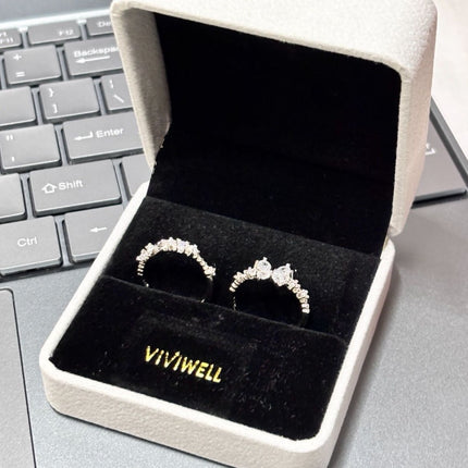 2PC  Sweetheart Bow Rings, Silver Best Friend Matching Rings, Niche Design Birthday Gift For Her