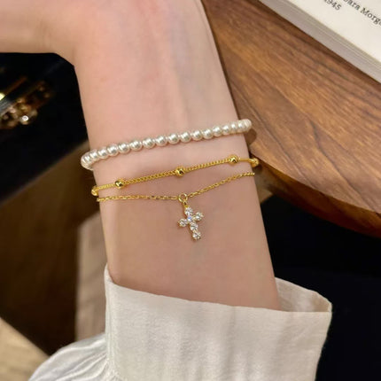 Vroue se Modieuse Dubbellaag Armband in Ou Styl