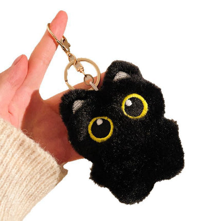 Swart Kat Skooltassie Hanger Plaas Pop Sleutelhanger