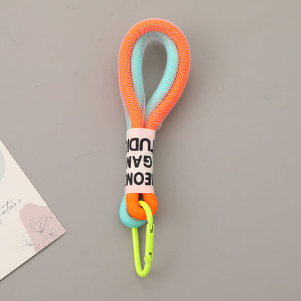 Two-color Matching Personality Good-looking Mobile Phone Lanyard Umbrella Cover Pendant Mesh Keychain