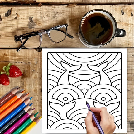 Mindfulness Patterns Bold-easy Coloring Book For Adults Cute Drawing Book Perfect Gift For Birthday Back To School Art Supplies
