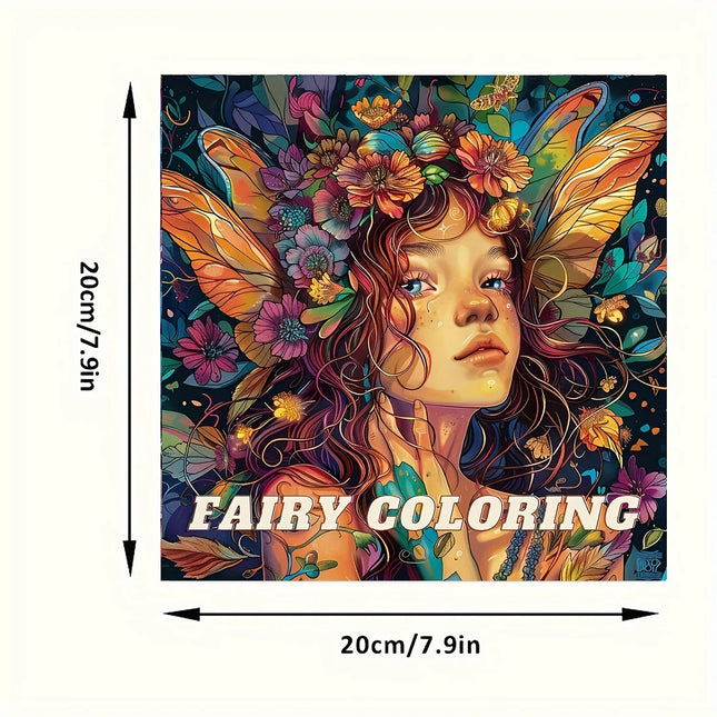28 Pages Fairy Coloring Book Coloring Book For Adult Stress Reduction Colouring Book Valentine's Day Gifting, Birthday Party Gift, Drawing Supplies, Christmas Gift, Back To School Supplies