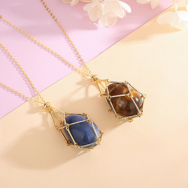 Spring New Natural Energy Crystal Pendant Ins Niche Design Valentine’s Day Bag Bag Peace Necklace
