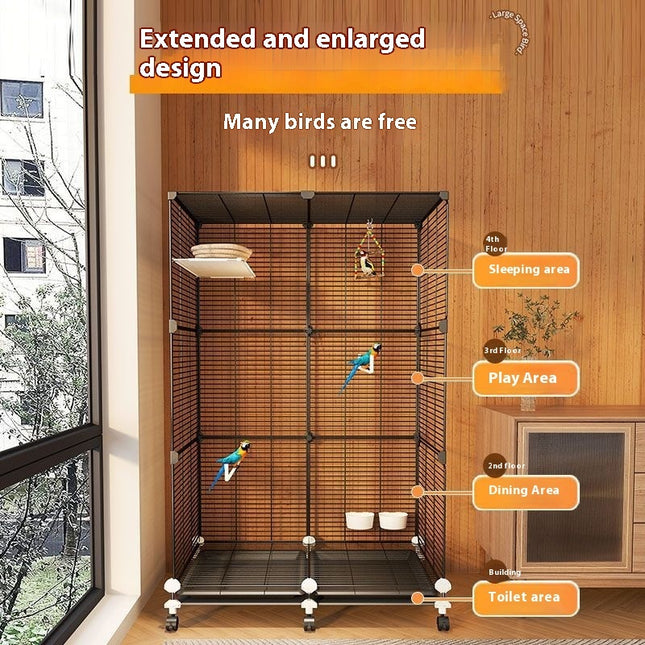 Parrot Cage New Splash-proof Home Ecological Villa