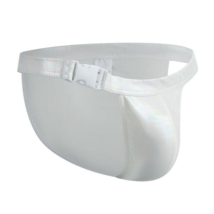 Metal Texture Laser Imitation Leather Men's Shorts