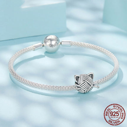S925 Sterling Silwer Katwol Kraletjie Diy Bykomstighede