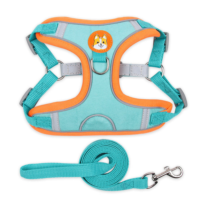 Vest Type Dog Harness Small Leash Reflective