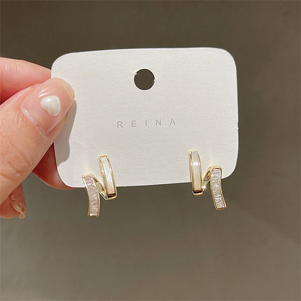 S925 Silver Needle Korean Niche Design Earrings Female Autumn Simple