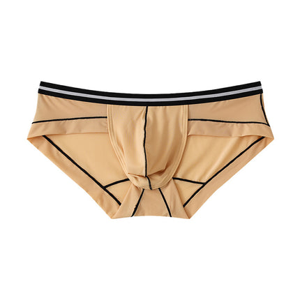 Ice Silk Men's Summer Breathable Solid Color Triangle Underwear