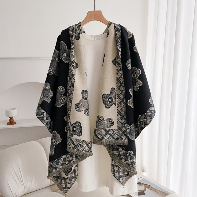 Warm Scarf Fashionable Outerwear Sweet Cute Double-sided Shawl