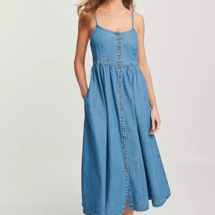 Suspenders Denim Women's Dress