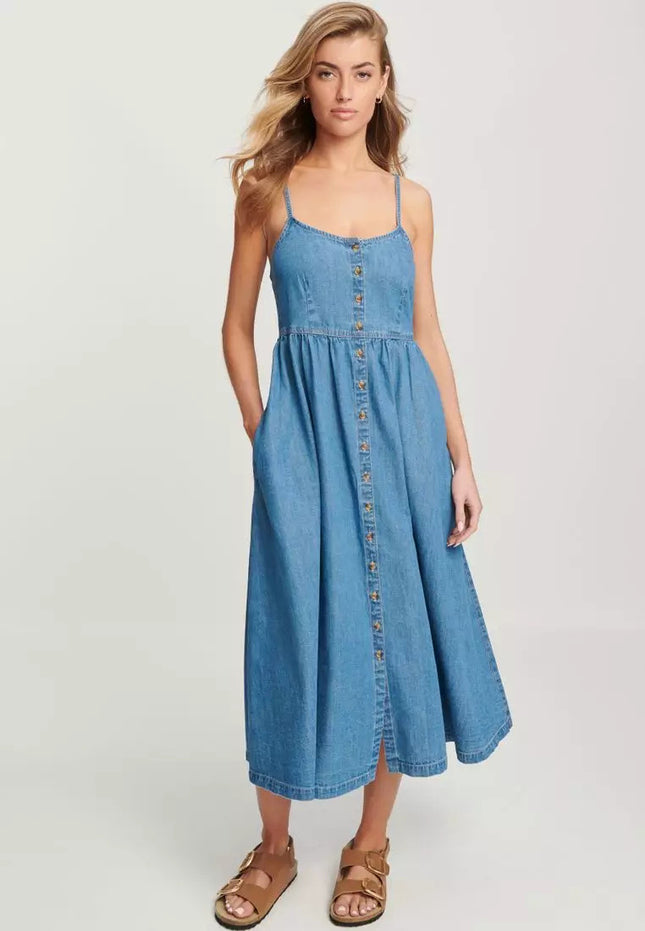 Suspenders Denim Women's Dress