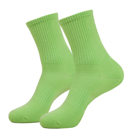 Mid-calf Combed Cotton Athletic Socks Sweat-absorbent Breathable High-pass Non-stuffy Men And Women Sports And Leisure Socks