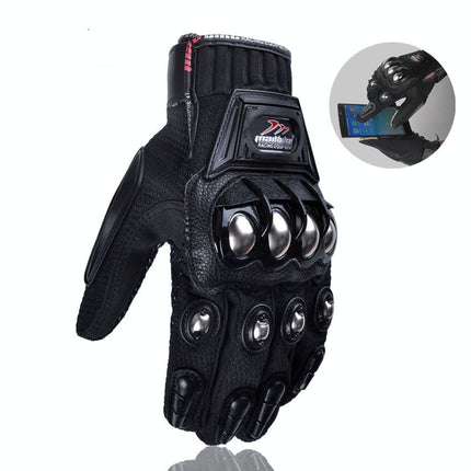 Motorcycle With Touch Riding Gloves