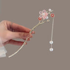 Pink Peach Blossom Hairpin
