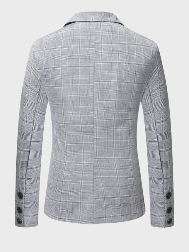 Men's Classic Check Blazer And Pants Set