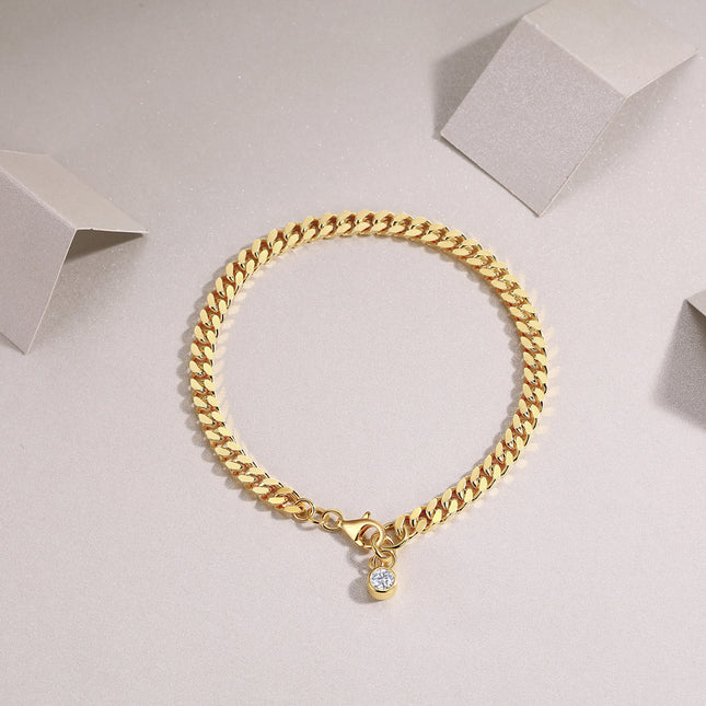 Versier Met Moissanite Van Topgehalte, Is Hierdie Luukse En Modieuse Ligte Luukse Trend Juweliersware Silwer Armband S925 Versilwer Met Goud