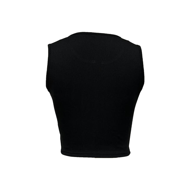 Ladies' Fashionable Rhinestone Letter Decoration Sexy Top Basic Versatile Vest