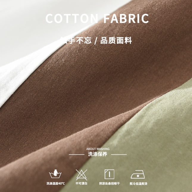 Men's Stitching Long-sleeved Shirt Fashion Cotton Casual All-match Artistic Loose Top