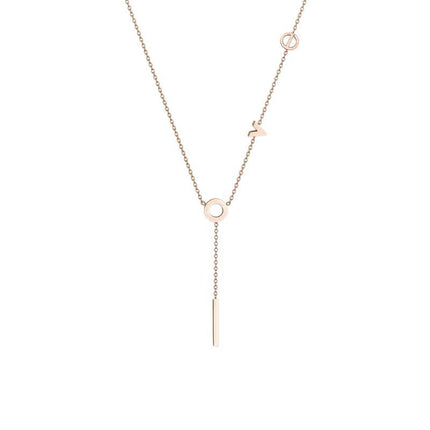 Niche Letter Tassel Titanium Steel Necklace For Women