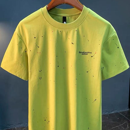 Trendy Splash-ink T-shirt Short-sleeved Men