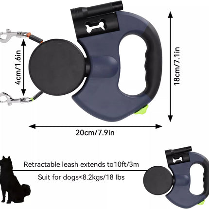 Retractable Lead Leash Double  Dual Doggie 2 Dog 50 Pounds For Pet