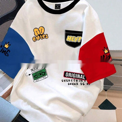 Printed Casual All-match Short-sleeved T-shirt