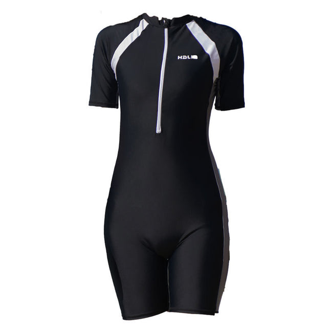 One-piece Swimsuit Short-sleeved Sunscreen Student Professional Training