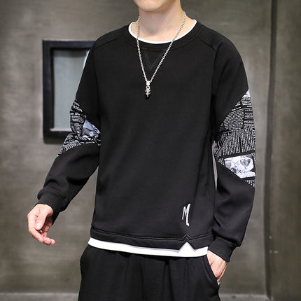 Men's Korean-style Trendy Handsome Loose Top Wear Middle School Casual Sweatshirt