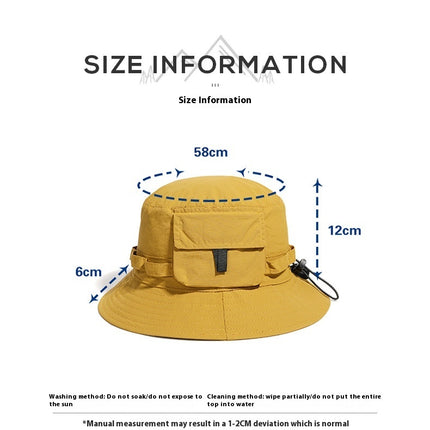 Outdoor Mountaineering Camping Can Store Bucket Hat Quick-drying Sun Protection Hat