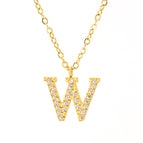 Gold W With Chain / 18k Gold Plating