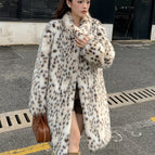 Leopard Print Stand Collar / L