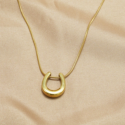 Lxalry 18K Gold Plated Stainless Steel Necklace  Modern Minimalist Hypoallergenic Jewelry Tarnish Free Skin Safe Gift For Women Wife Mom  Everyday  Special Occasion Luxury