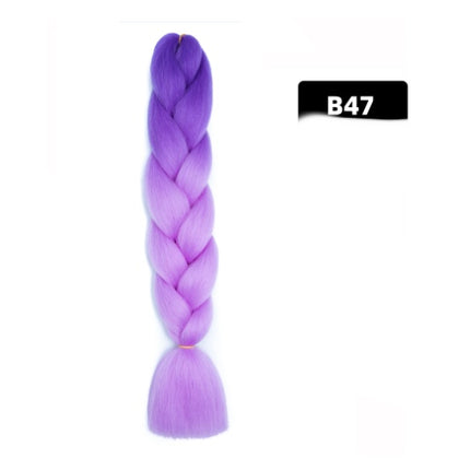 Color Big Braid African Chemical Fiber High Temperature Silk Wig Gradient
