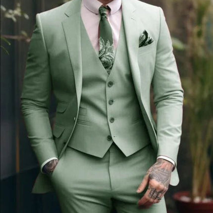 Plus-sized Plus Size Slim Fit Suit Three-piece Suit