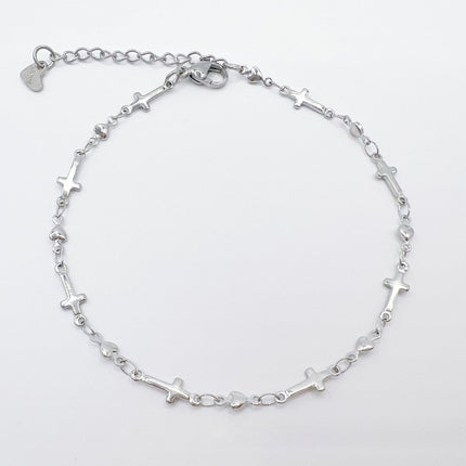 European And American Style Fashion Special-interest Stainless Steel Anklets Love Anklet Multi-style Ins