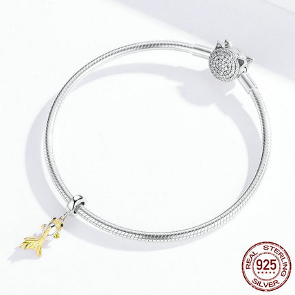 Goue Geluk Koi Hanger S925 Sterling Silwer Krale Selfdoen Ornament