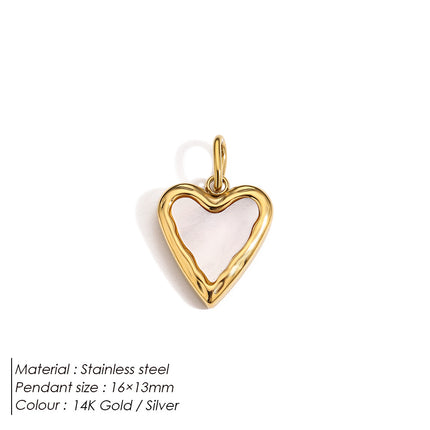 Stainless Steel Necklace Ring Earrings And Pendant With Full Hearts And Diamonds