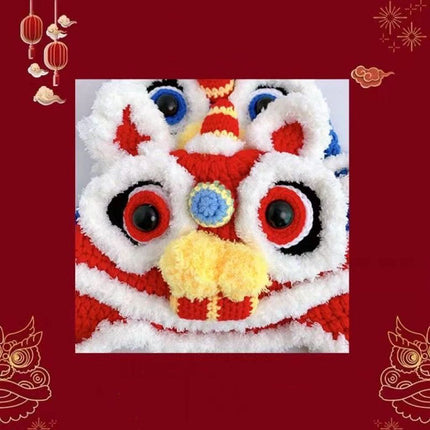 Hand-woven Parent-child Star Lion Autumn And Winter Warm Wool Hat Material Pack