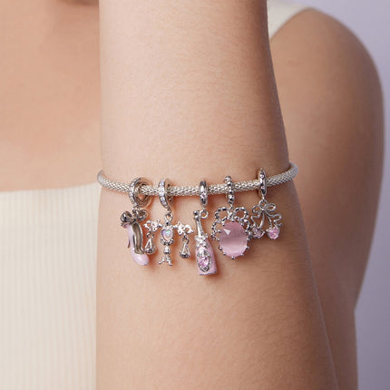 Hoëhakskoene S925 Sterling Silwer Hanger Diy Armband Rygkrale