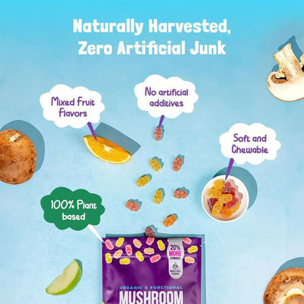 Mushroom Sagte Lekkergoed Dieetaanvulling Vegetariese Voeding