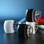 Black cup with gold handle / 401to500ml