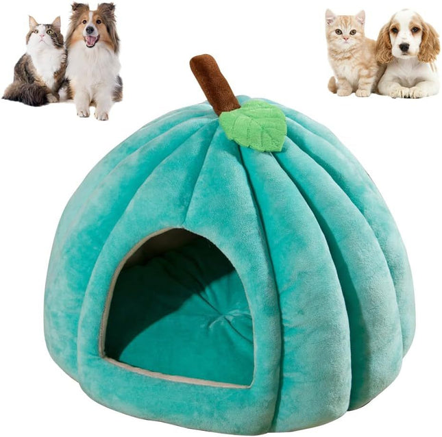New Pumpkin Cat Bed Cat Beds For Indoor Cats Cute Pumpkin Shape Cat Cave Bed Cat Tent Halloween Cat House Bed Warm Sleeping Bed For Cats Small Dogs