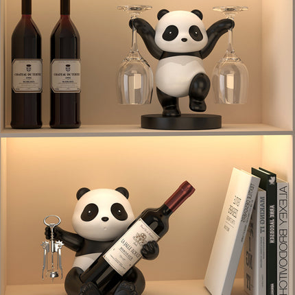 Panda Rooi Wynrak Versiering Wynkas Kombinasie Lig Luuks
