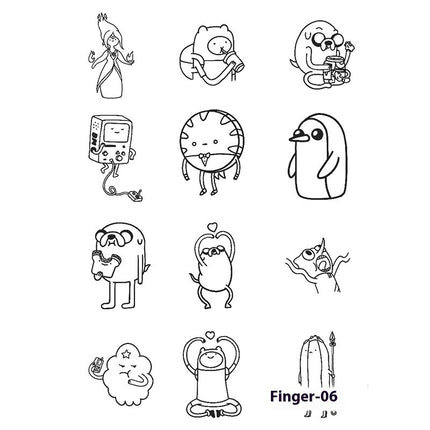 Herbal Juice Tattoo Sticker Sweat-proof Non-reflective Finger Niche Stickers