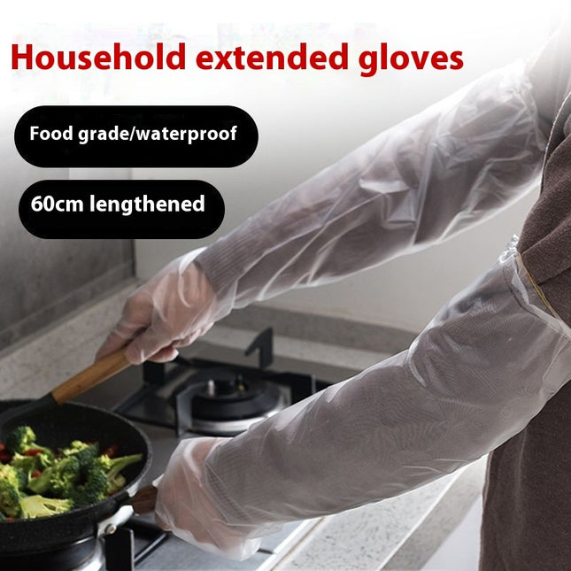 Gloves Washed Waterproof Oil Household Kitchen Plastic Arm