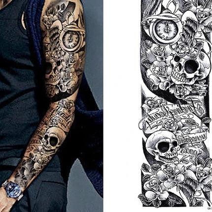5 Stuks Groot Tydelike Liggaamskuns Arm Tattoo Plakker Mou Man Vrou Waterdig VSA