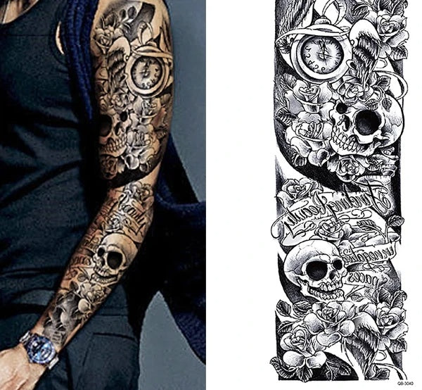 5 Stuks Groot Tydelike Liggaamskuns Arm Tattoo Plakker Mou Man Vrou Waterdig VSA