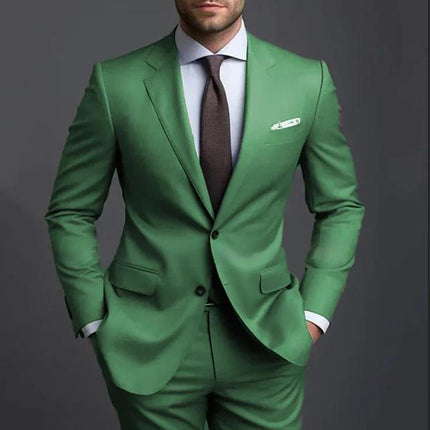 Business Casual Men's Fashion Suit Two-piece Suit