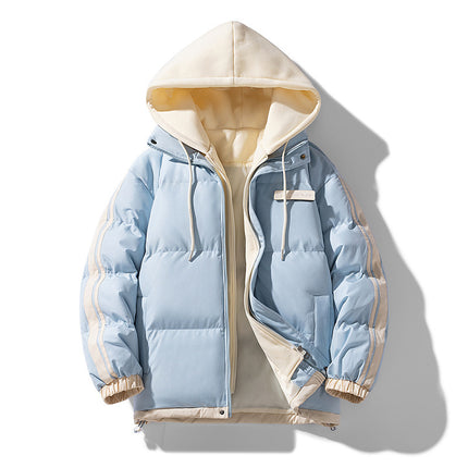 Fake Two-piece Down Cotton-padded Clothes For Lovers